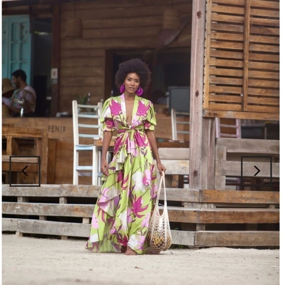 Glory Ang Passion Flower Kimono Wrap Dress - Picture 6 of 16
